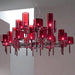 Grey, red or orange SP30 round chandelier from Axo Light