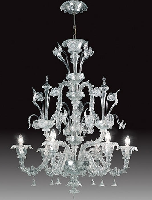 Rezzonico-style Venetian chandelier in a choice of colours