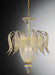 Murano clear glass ceiling light infused with 24 carat gold