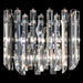 Modern wall light with clear glass or crystal prisms