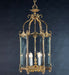 Ornate French gold lantern with 6 lights