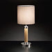 Modern Italian silver table lamp with choice of shade colour