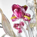 Pink Murano glass flower wall chandelier