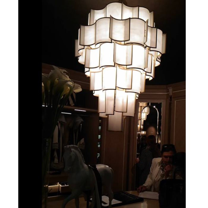 Modernist tiered chandelier | Unique Italian designer chandelier ...
