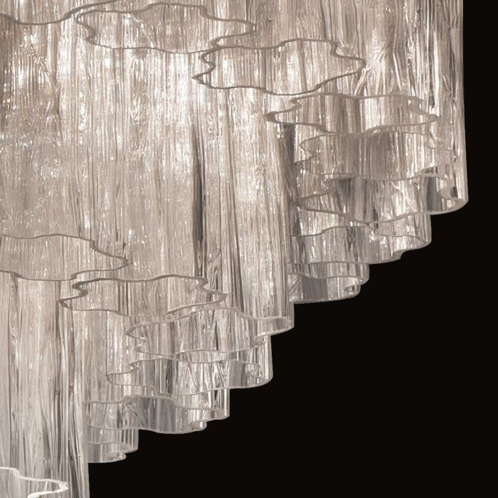 Murano glass mid century tronchi flush ceiling light