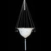 White Murano glass ceiling pendant in the Fortuny style