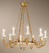 Antique French Gold 10 arm English-Style Chandelier