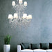 Clear red or black Murano chandelier with shades