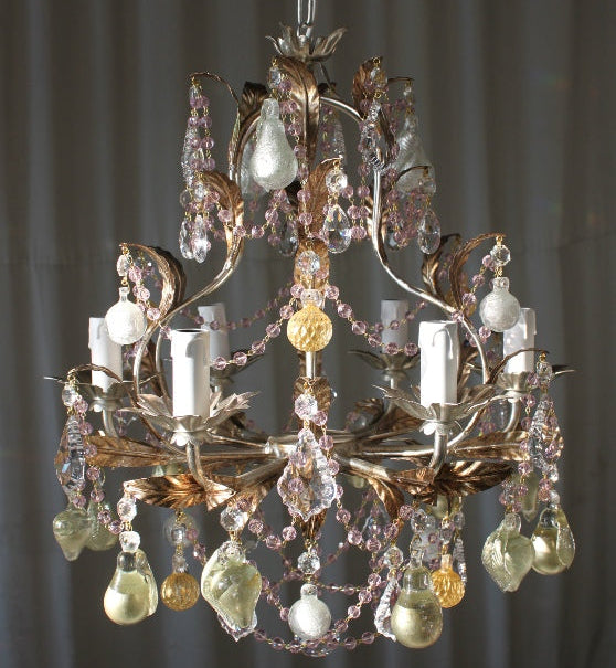 Silver Frame Fruit Chandelier