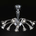 Venini modern Murano glass & chrome chandelier