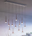 Fairy linear 12 light canopy light with cut glass diffusers