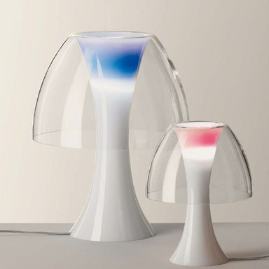 Unusual modern Murano glass table lamp with red and blue filters