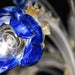 Gold & blue Murano glass flower chandelier in 9 sizes