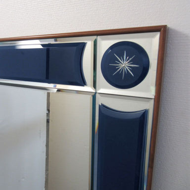 Large Murano glass mirror with custom-coloured inlays