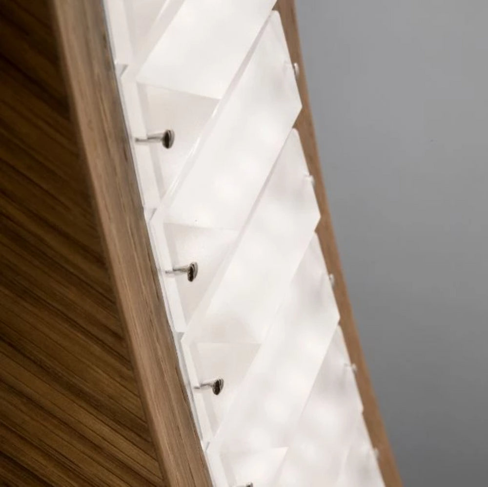 Wooden Modern Oval Ceiling Pendant Detailing