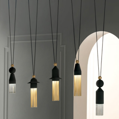 Modern Single Tassel-Style Pendant Light From Italy In 4 Colours