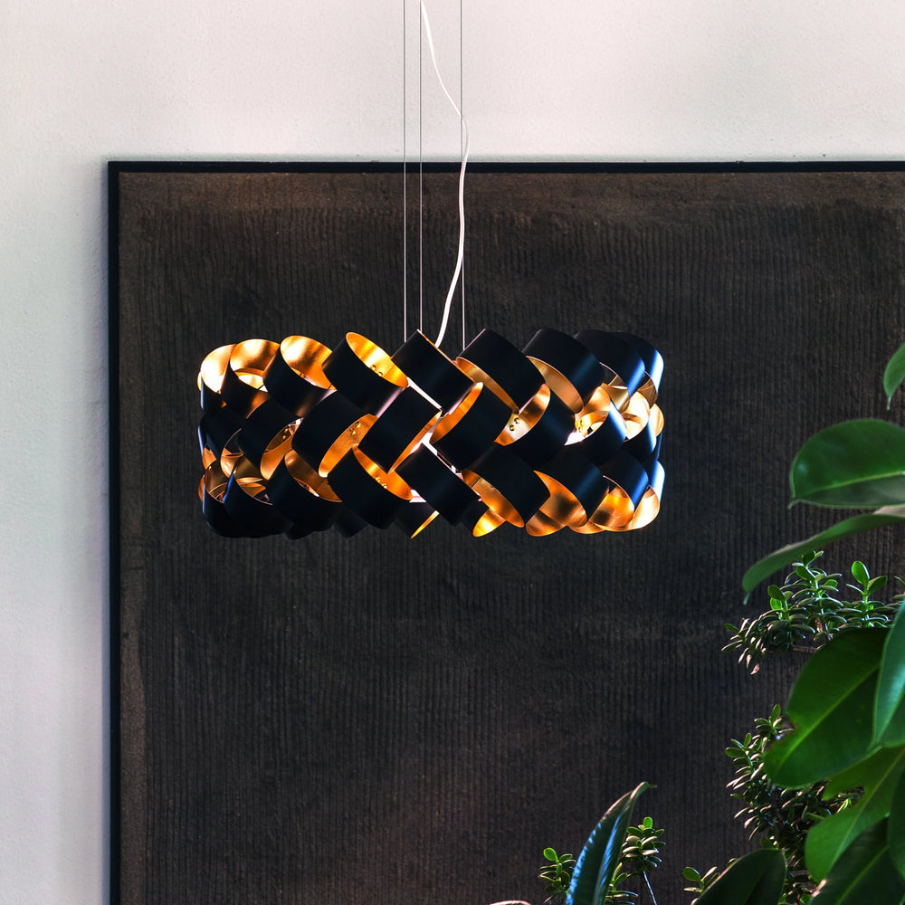 Pallucco Ring Ceiling Light in Black and Gold