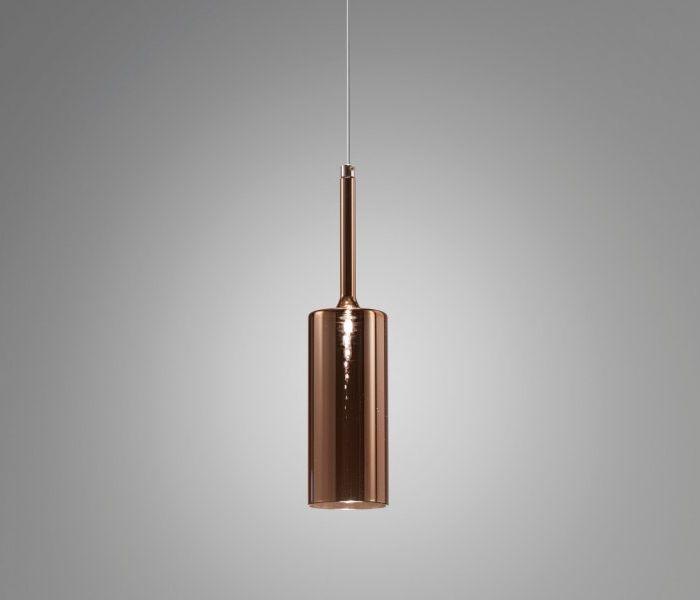 Small red, grey, crystal and bronze Spillray pendant from Axo Light