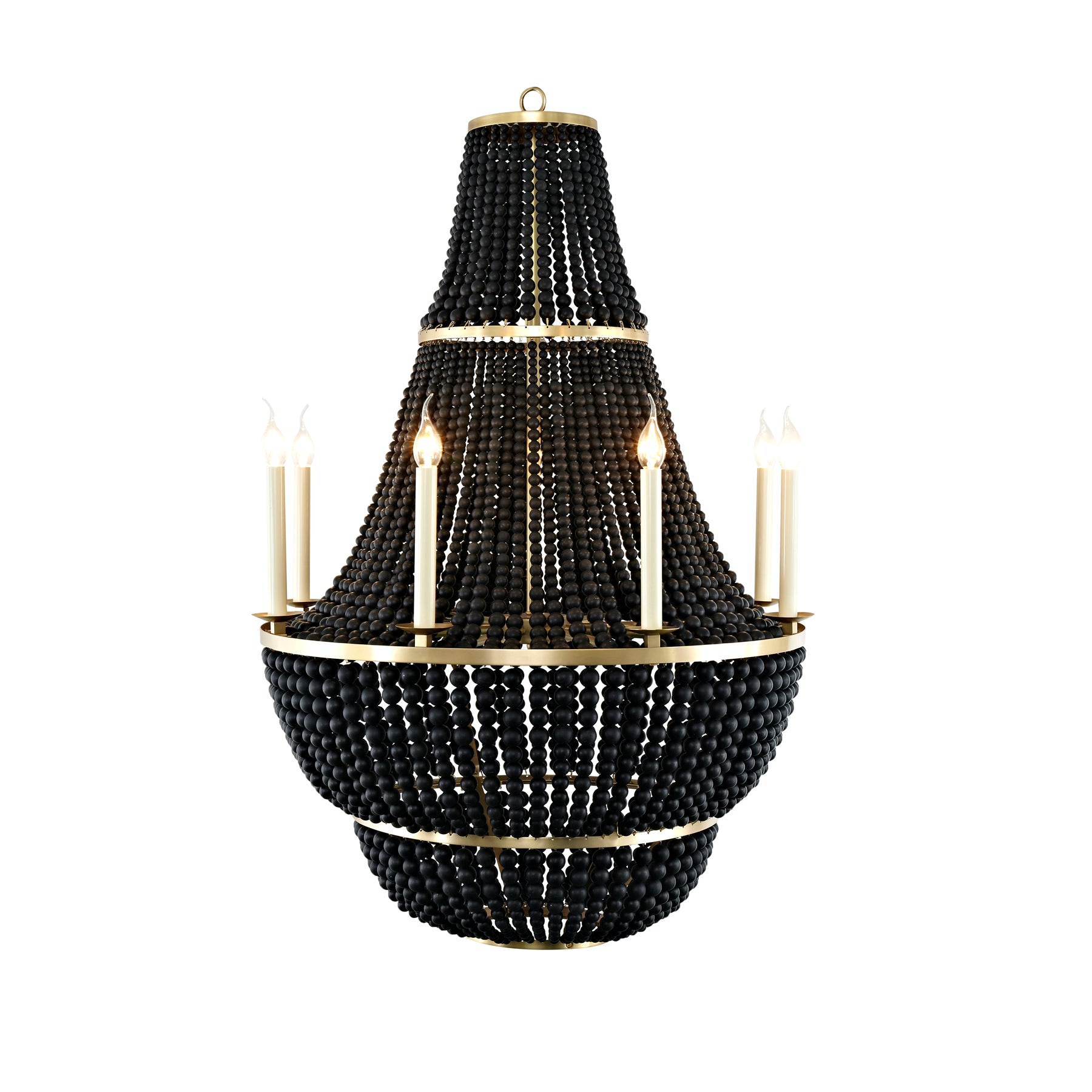 Black Lava Stone Georgian Chandelier