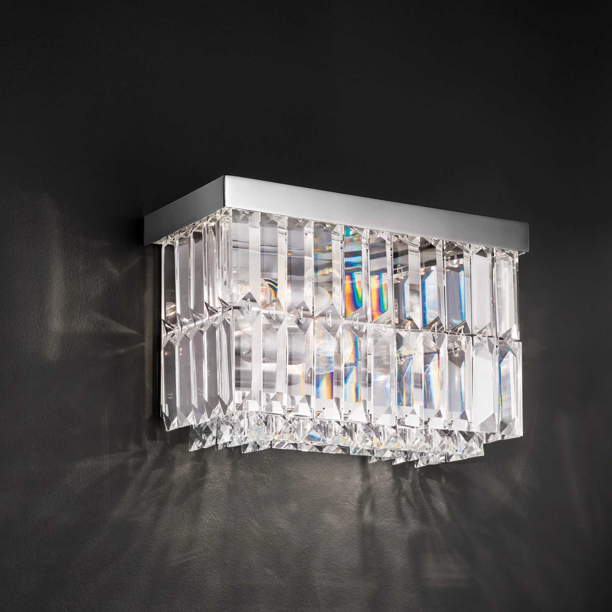 Rectangular Crystal Light Modern Rectangular Crystal Wall Light — Italian Lighting