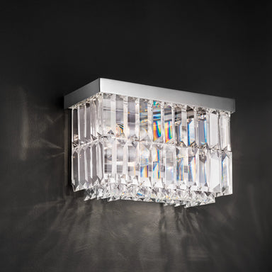 Modern Rectangular Crystal Wall Light