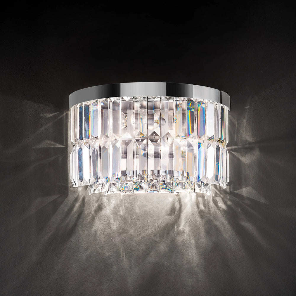 Beautiful Round Crystal Wall Light