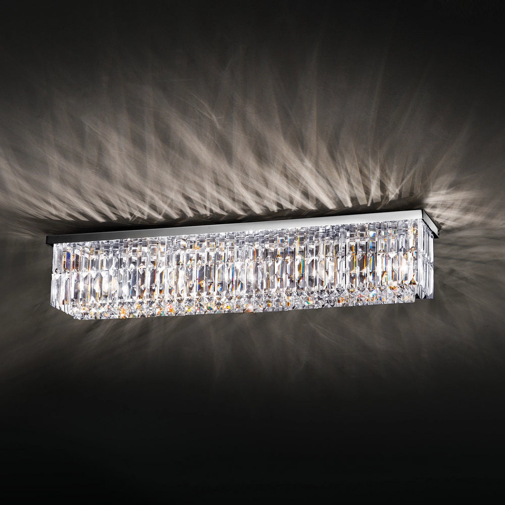 Modern Linear Crystal Ceiling Light